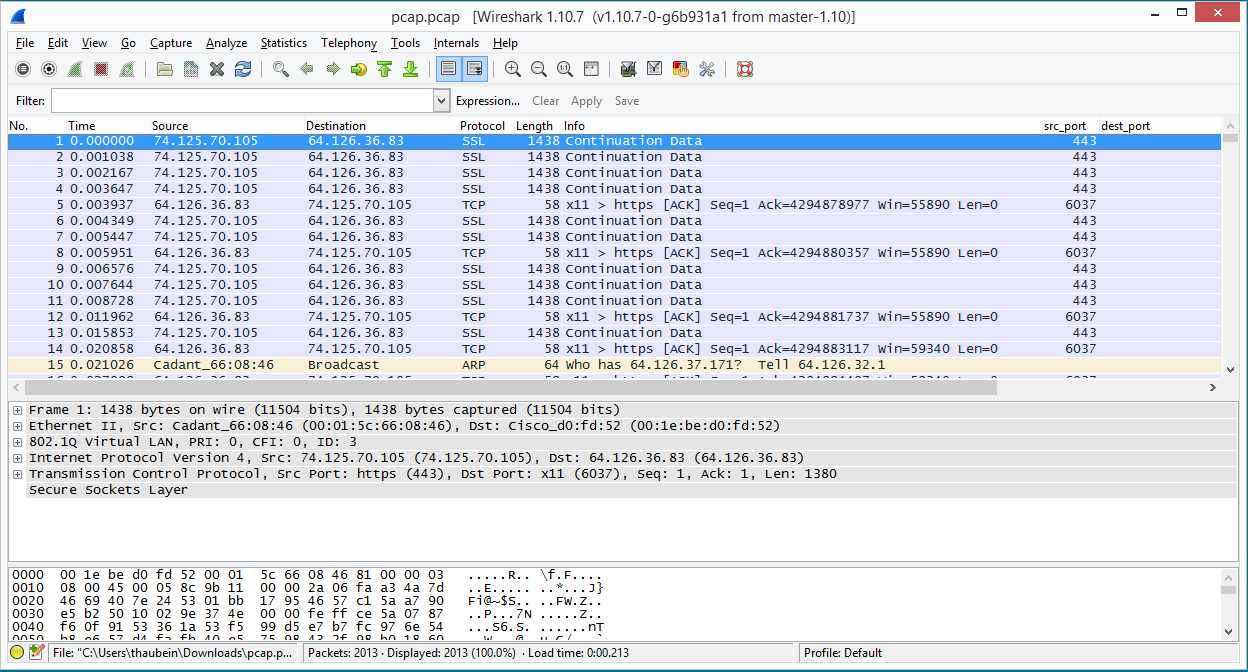 ASA PCAP WireSHARK